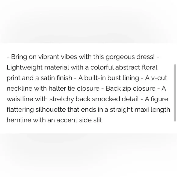NWOT Sugarlips Vibrant Floral Halter Style Maxi Dress - Picture 8 of 13